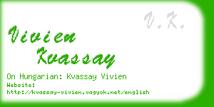 vivien kvassay business card